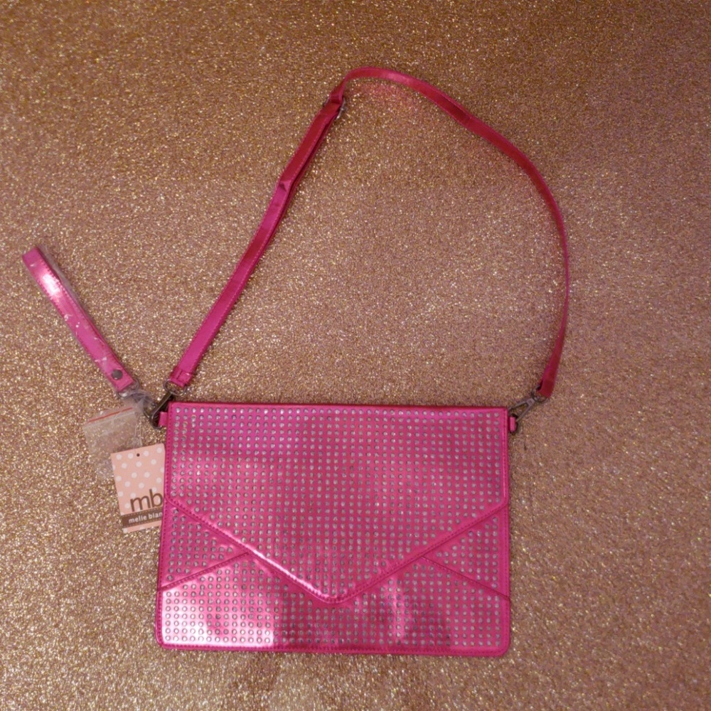 Melie Bianco "Janelle" pink crossbody purse